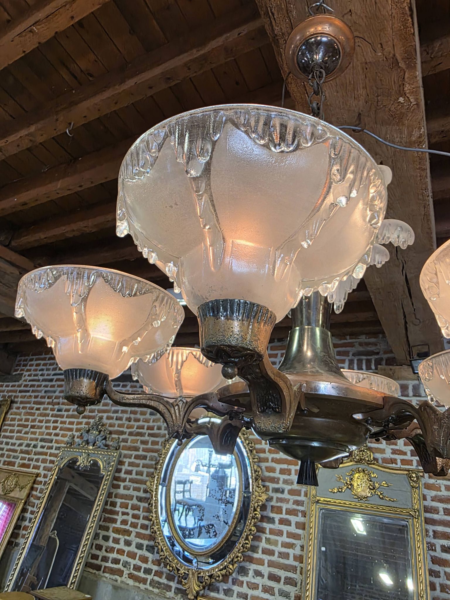 Ezan Art Deco 6-light chandelier