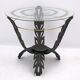 Pierluigi Colli Midcentury Italian Brass and Wood Coffee Table, 1950s