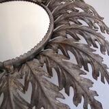 Miroir soleil en fer oxydé 54cm