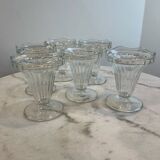 Set of 6 vintage French ice cream bowls