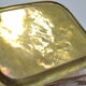 Vintage golden brass serving tray