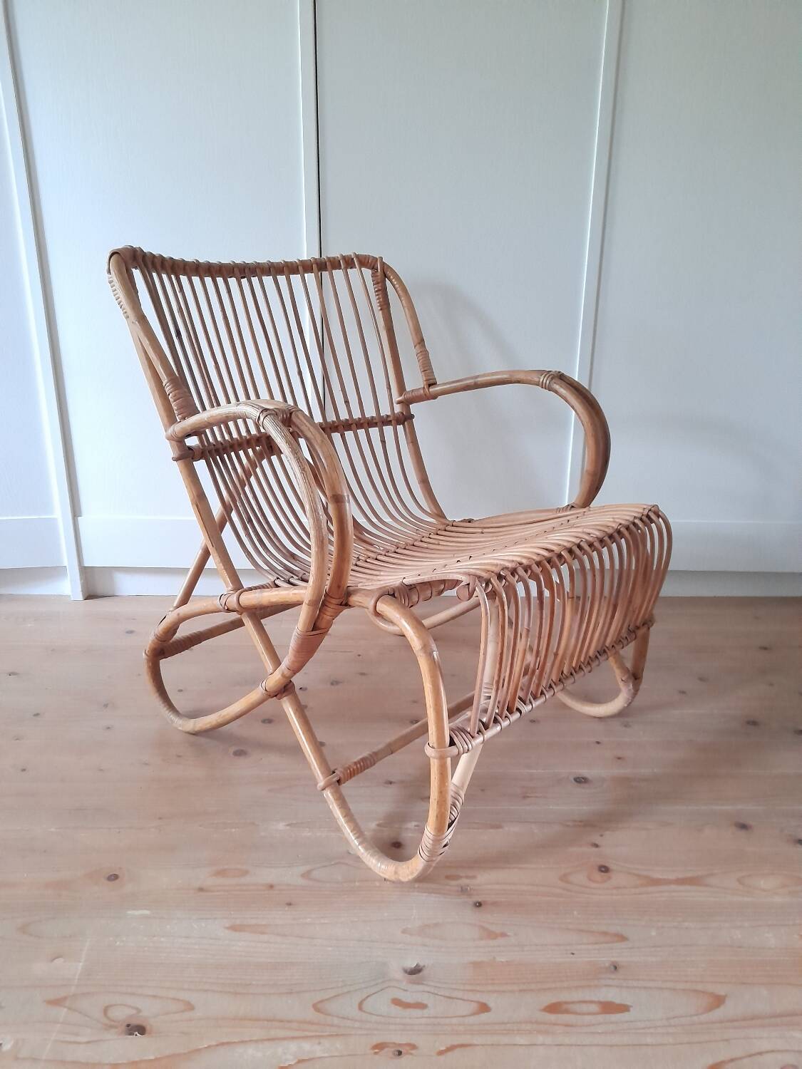Belse 8 rattan armchair from the 60s