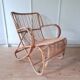 Fauteuil en rotin Belse 8 années 60