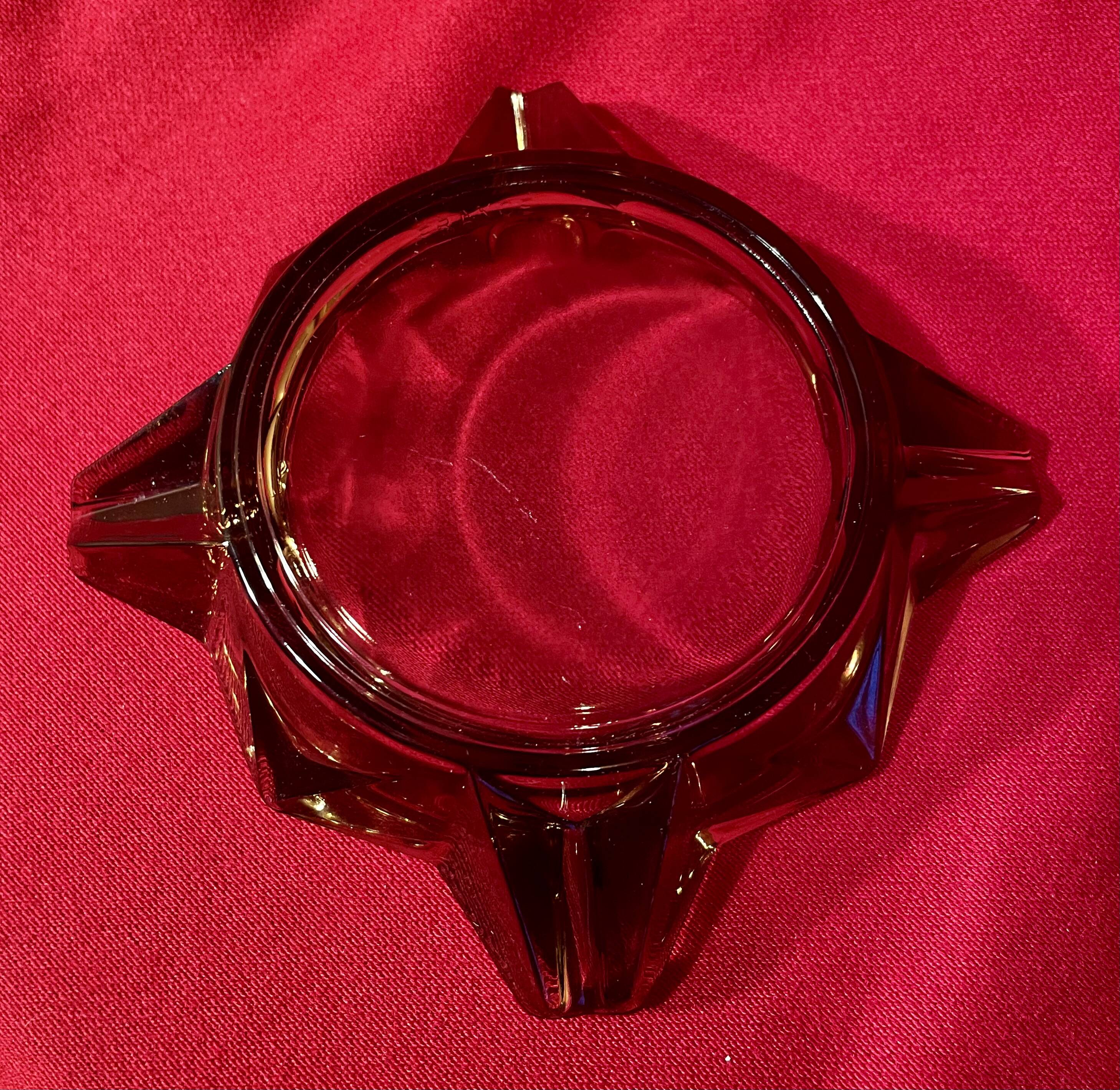 Luminarc ashtray, design by "JG DURAND" vintage, 70s