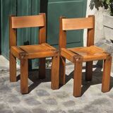 Pair of S11 chairs by Pierre Chapo