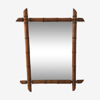 60x48 cm bamboo mirror