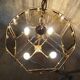 Suspension in smoked glass – octagonal shape – 4 lights.
