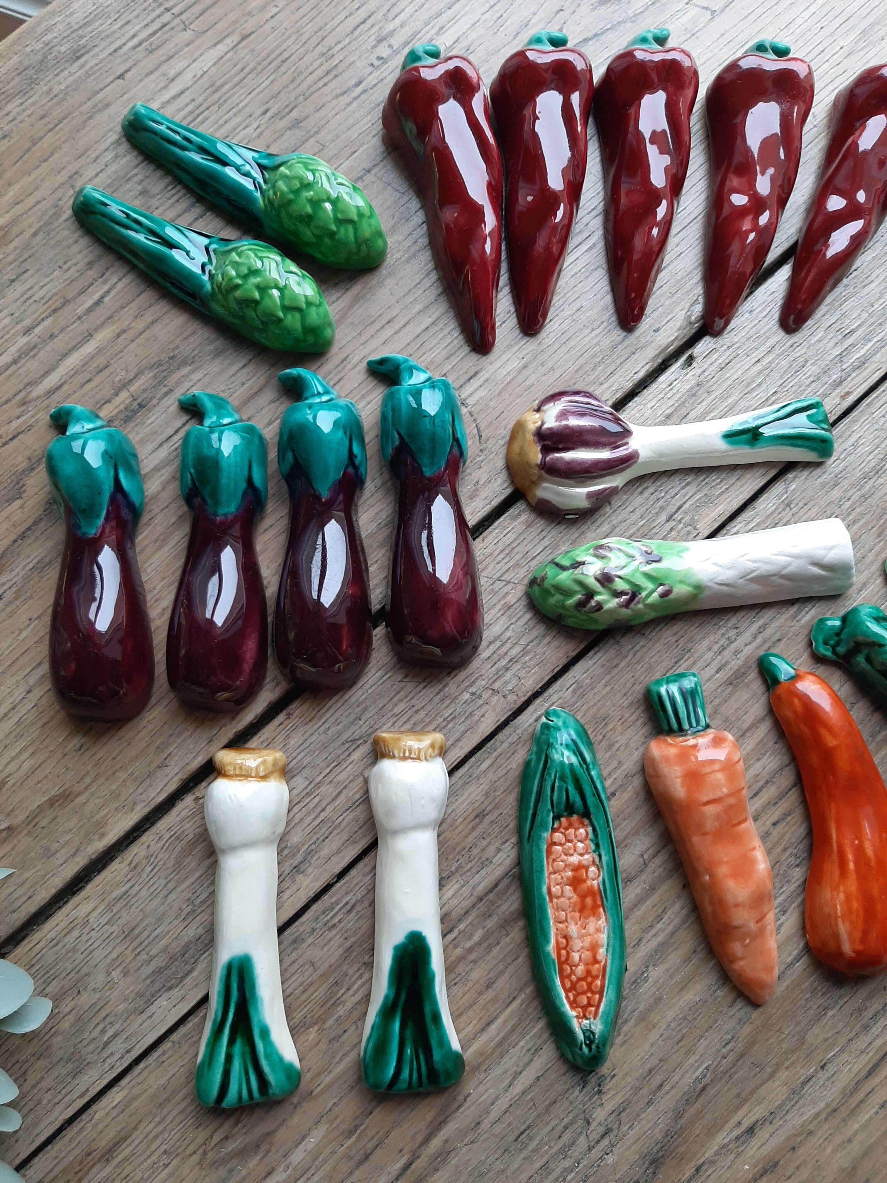 Lot 20 holder knives slurry Vegetables