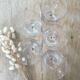 5 verres à pied en verre gravé