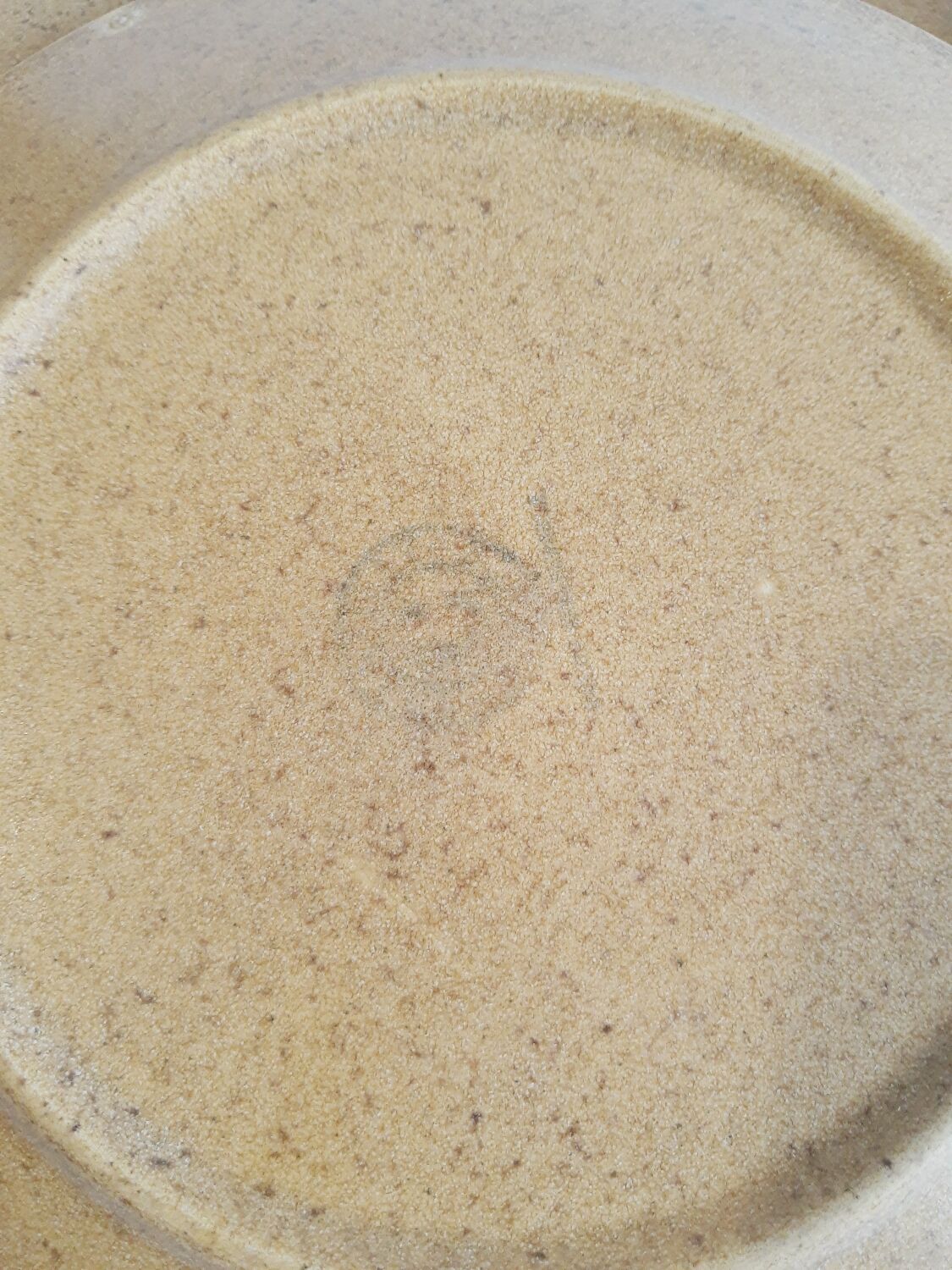 Trio of vintage Chantilly France stoneware dinner plates