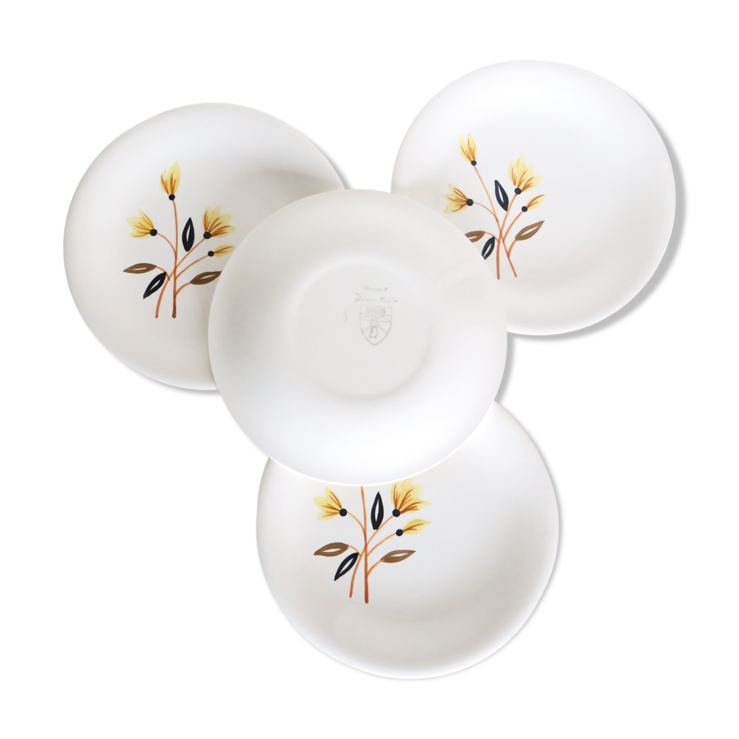 Dessert plates x4, Salins, vintage French