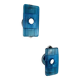 Pair of Space Age Blue Murano Glass Wall Sconces, Italy 1970s