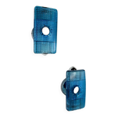 Pair of Space Age Blue Murano Glass Wall Sconces, Italy 1970s
