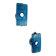 Pair of Space Age Blue Murano Glass Wall Sconces, Italy 1970s
