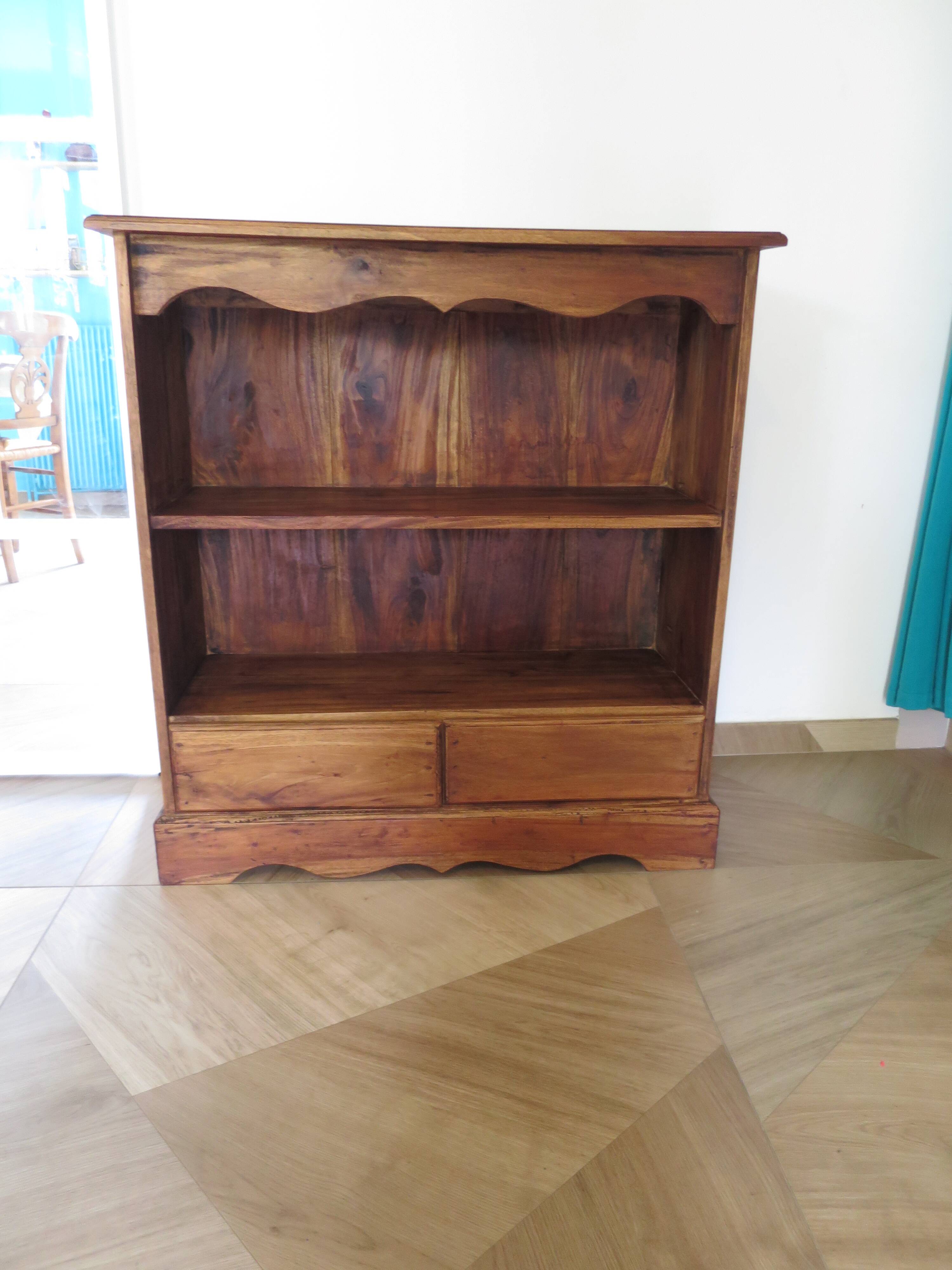 Shelf - bookcase - Bibus - exotic wood - solid wood - 3 levels - 2