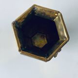 Indian hexagonal brass vase
