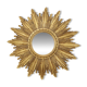 Gold Leaf Sunburst Mirror (Resin, 56cm)