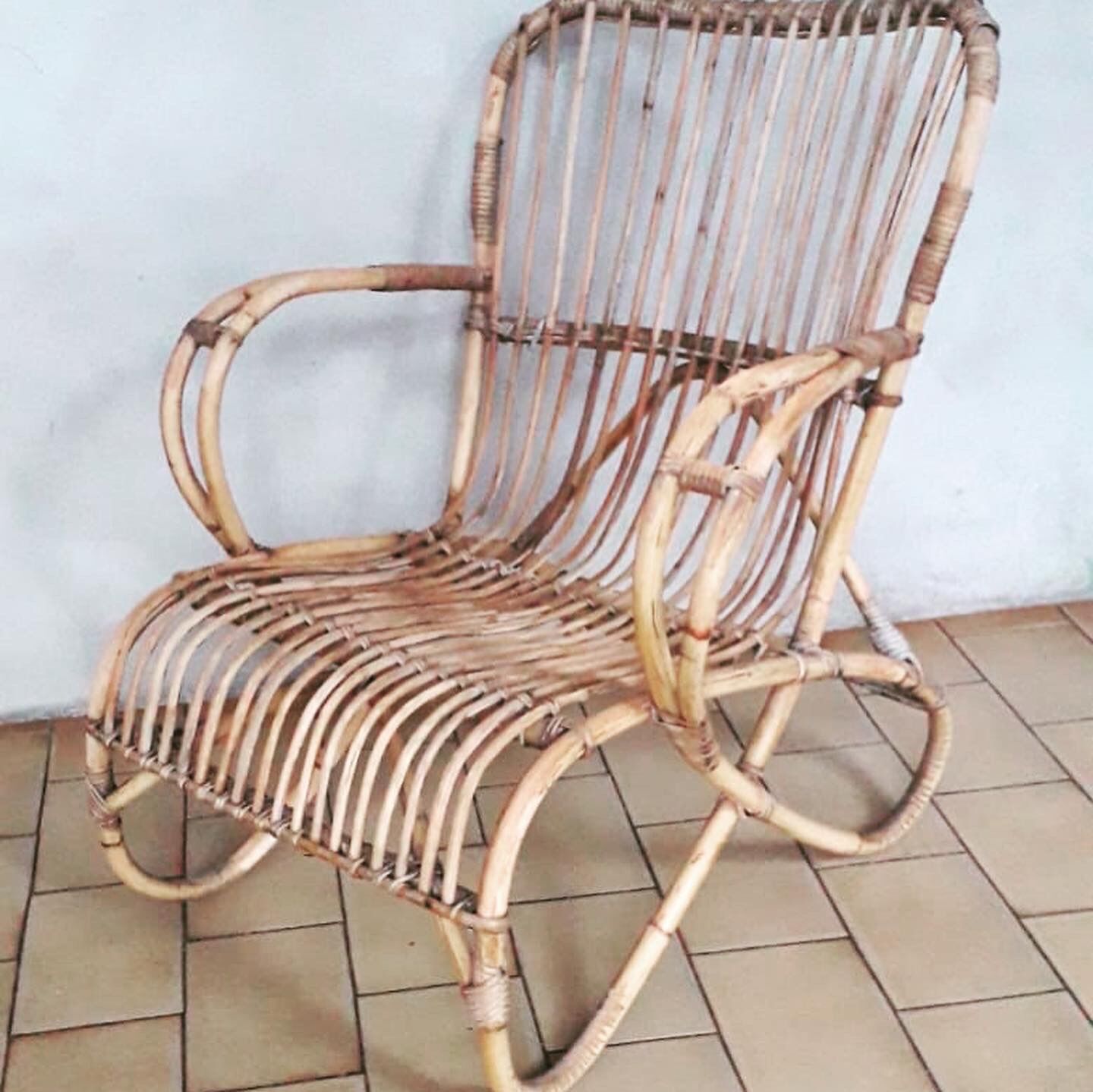 Rattan armchair
