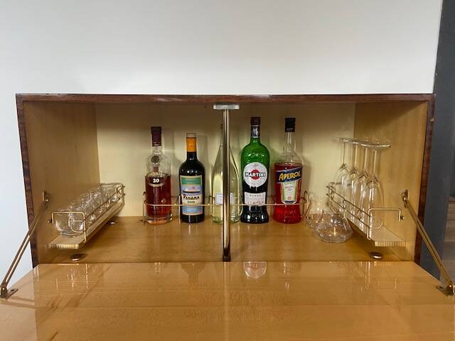 Vintage Formica bar cabinet