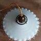 Suspension lampshade corole opaline lace brass