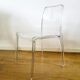 Paire de chaises en plexiglass transparent "Armet Italy"
