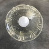 Vintage chandelier pendant lamp in molded glass tulip shape
