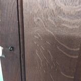 Paire d'anciennes portes en bois chêne sculpté
