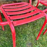 Anciennes chaises de jardin en métal