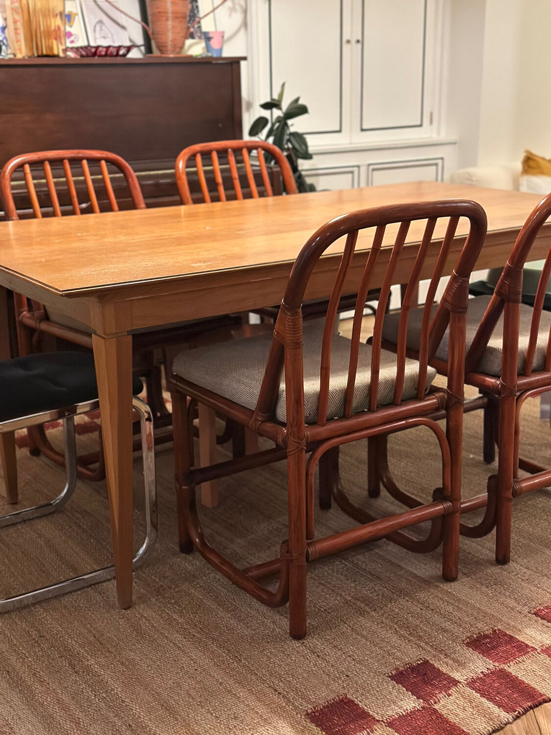 4 bamboo chairs from the 60s