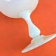 Footed cup / Opaline chalice White milk white