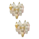 Murano Glass Polygon Sconces Set of 2
