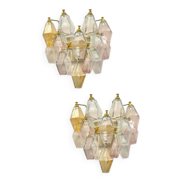 Murano Glass Polygon Sconces Set of 2