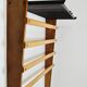 Rare coat rack by Carl Auböck with hat rack, cabinet, brass, walnut and beech, 1950s.
