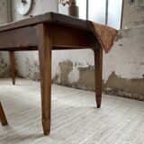 Farmhouse table in oak and walnut 2m