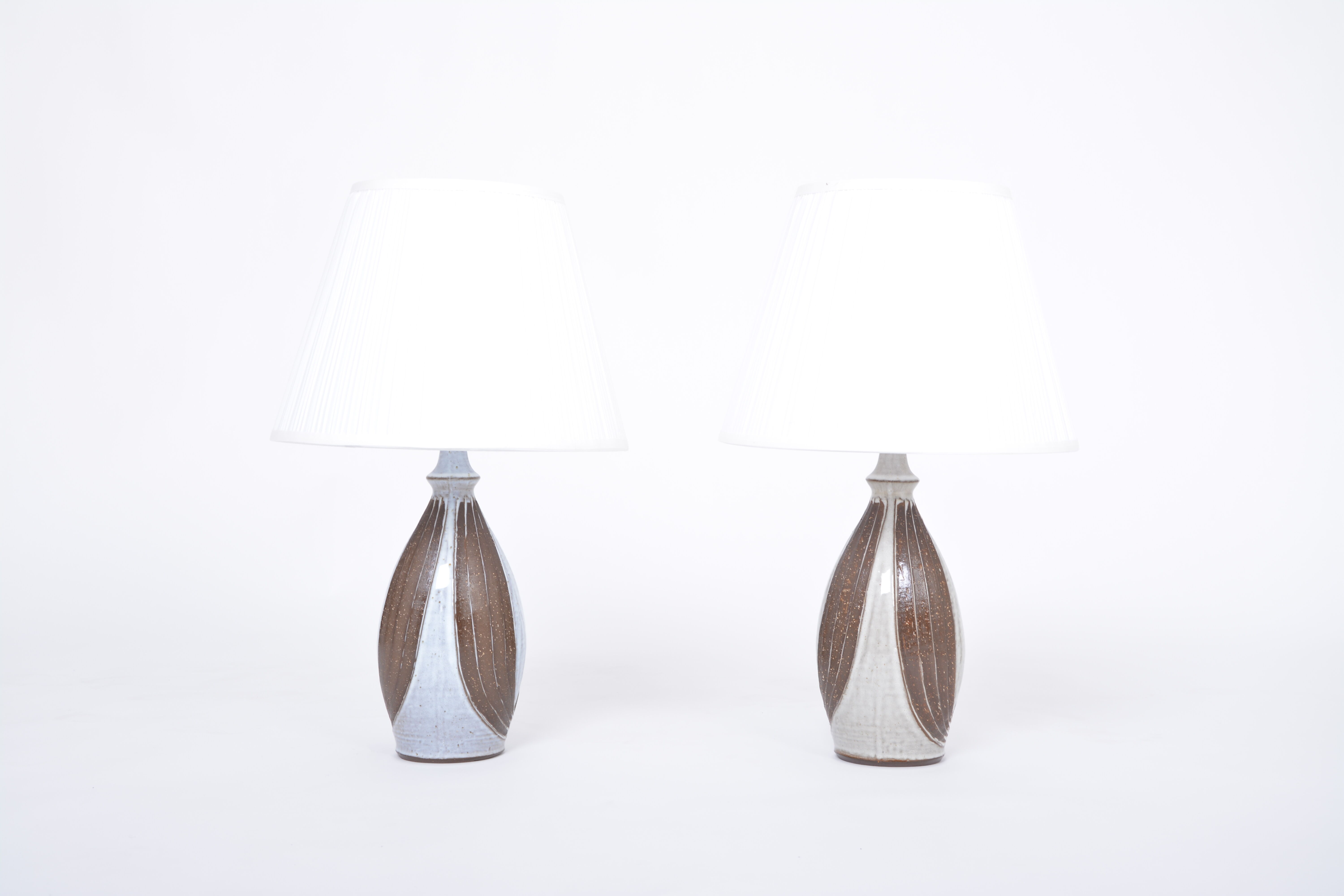 Pair of Danish Midcentury Ceramic Table Lamps by Michael Andersen