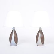 Paire de lampes de table en céramique danoises du milieu du siècle par Michael Andersen