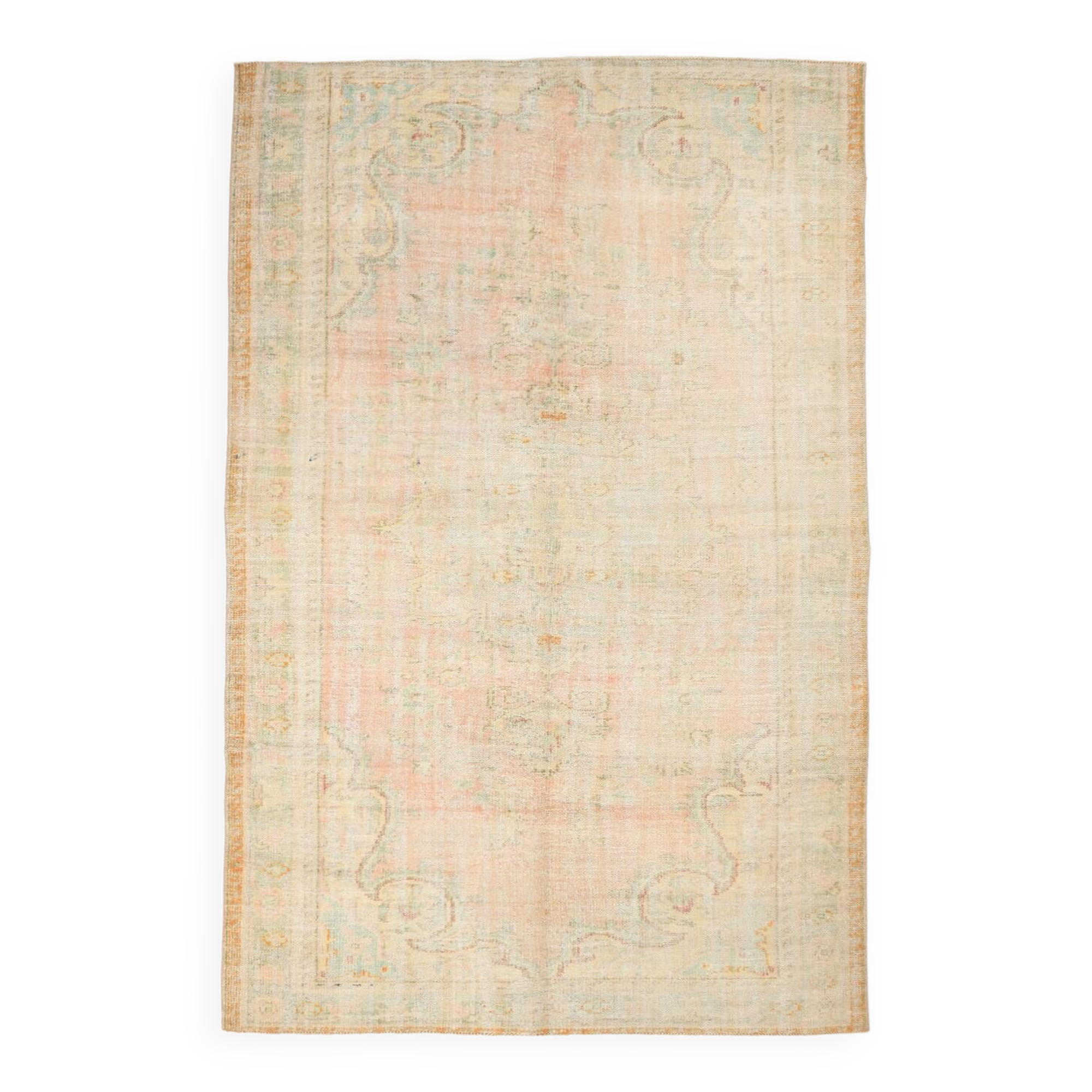 6x9 Tan Beige Classic Vintage Rug, 181x276