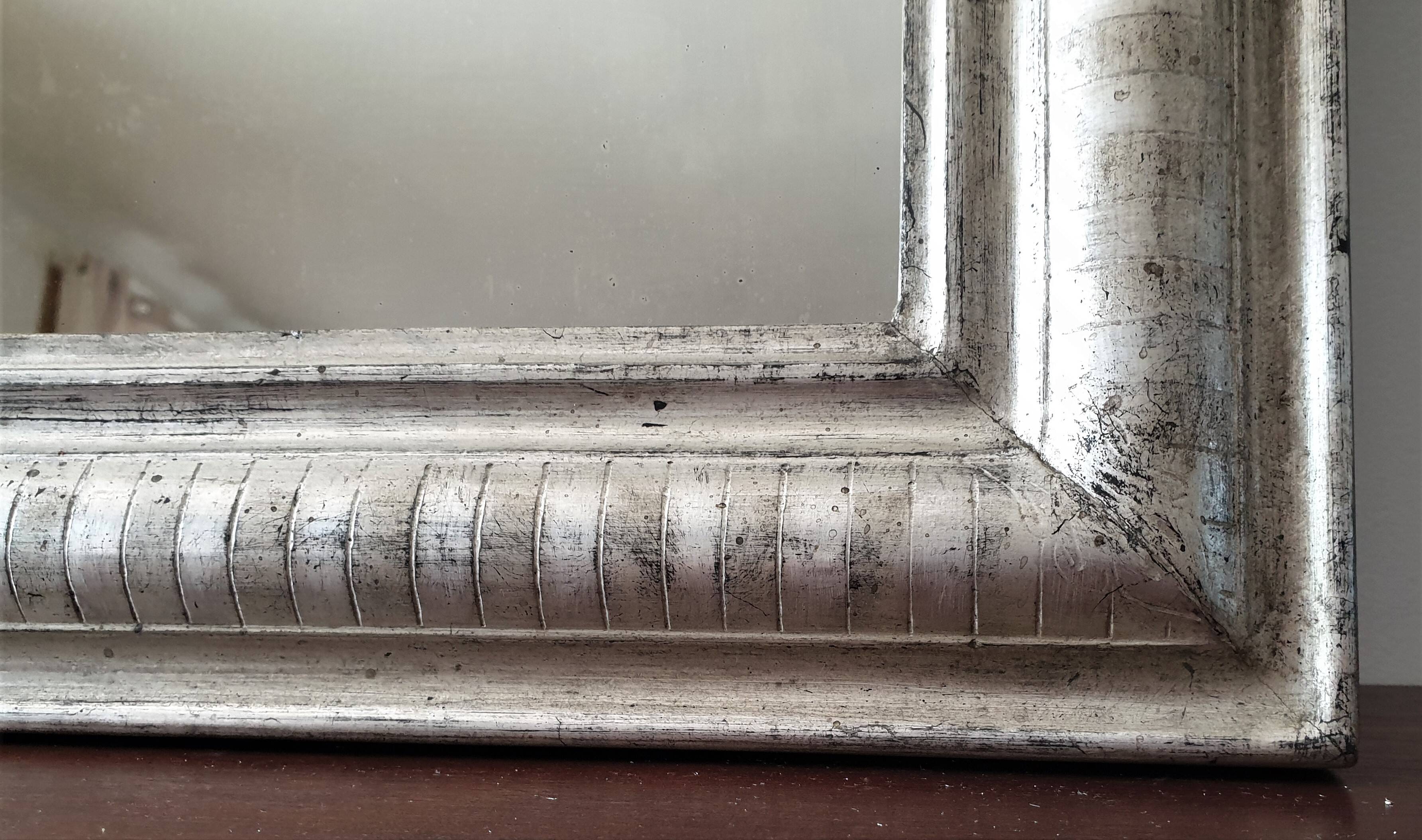 Louis Philippe silver mirror - Old wall mirror