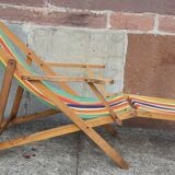 Vintage deckchair, lounge chair or chaise longue