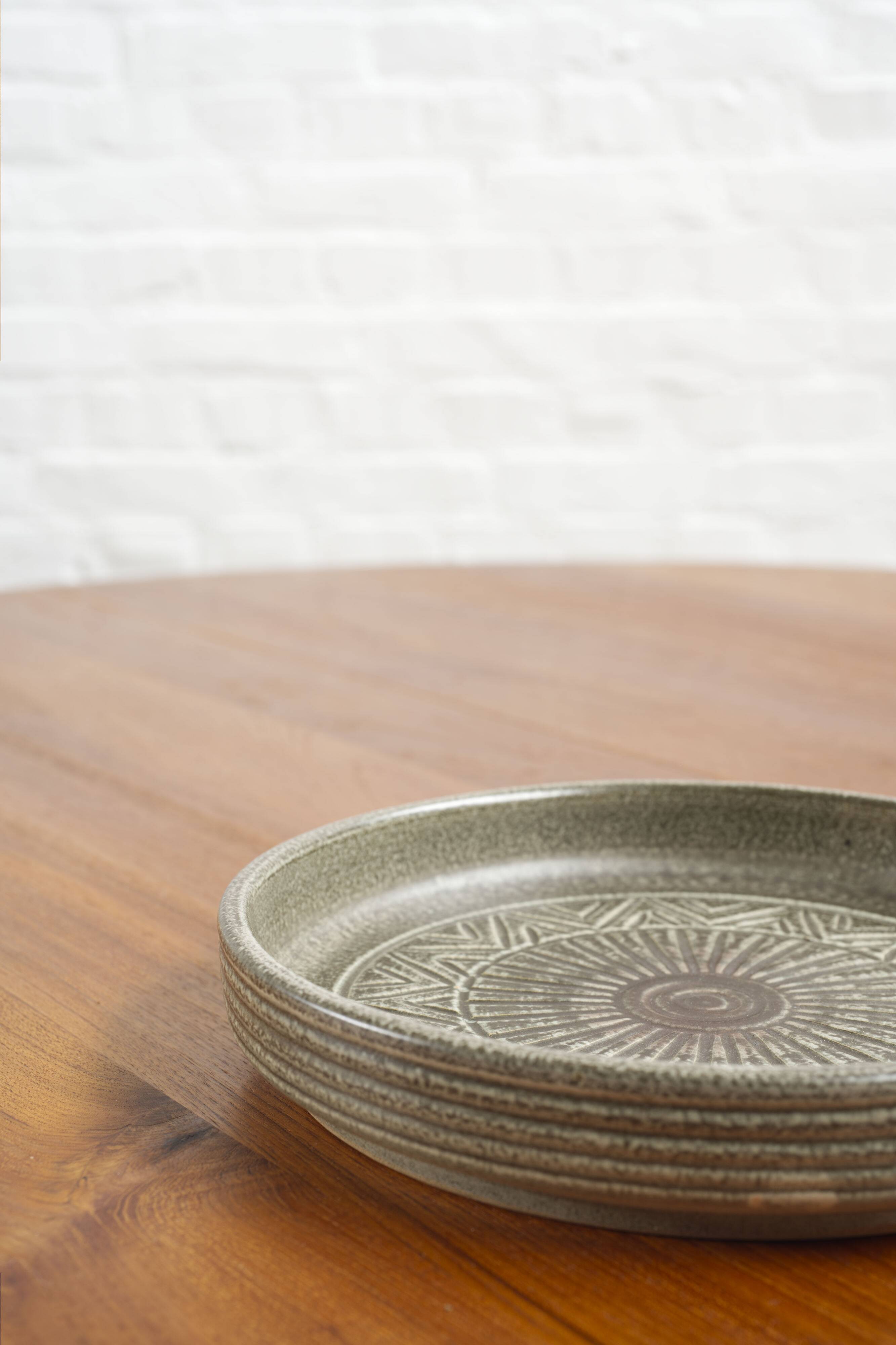 Danish ceramic dish by Johgus Bornholm, 1960s