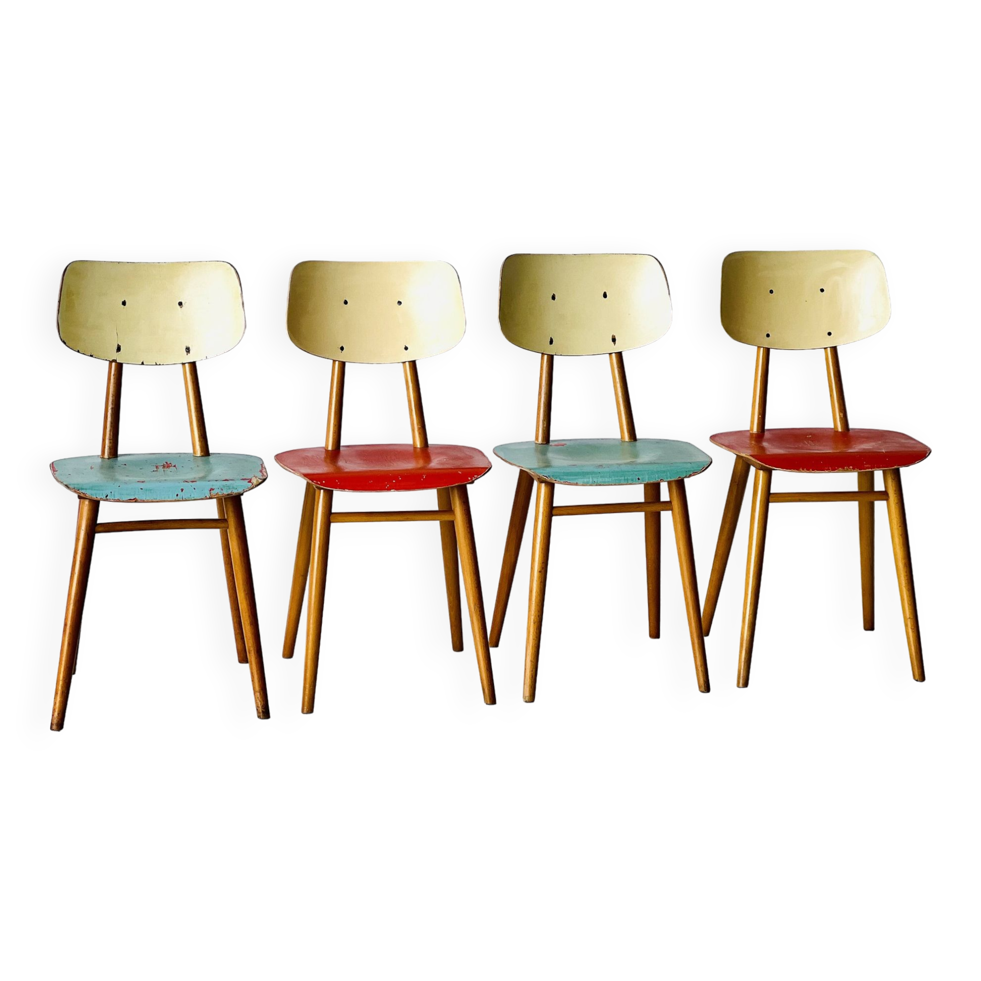 4 chaises Ton, 1960