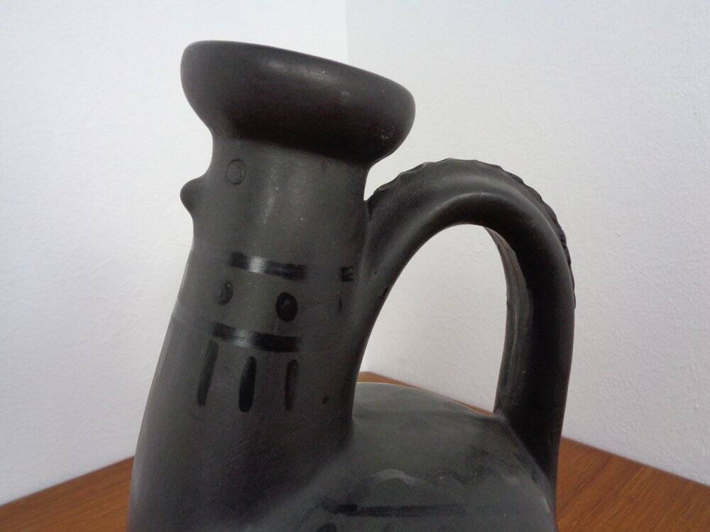 Studio Ceramic Rooster Carafe from Coperativa Oltul Miercurea-Ciuc, Romania, 1970s