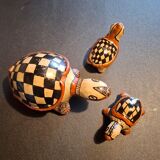 Traditional Berber ceramic turtle family
