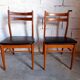Pair of vintage Scandinavian chairs in teak 50s 60s