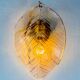 Italian "Leaf" Murano pink glass wall sconce, circa 1970s
