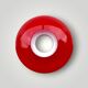Vintage red and white opaline pendant globe