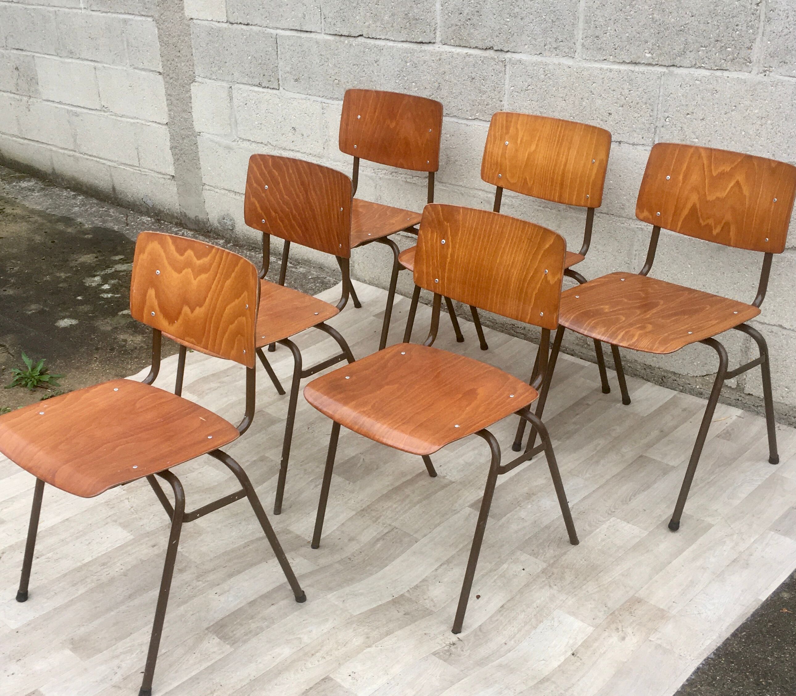 Set of 6 vintage Dutch Marko chairs