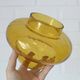 Vintage table lamp rustic desk light amber glass mushroom lamp 1970