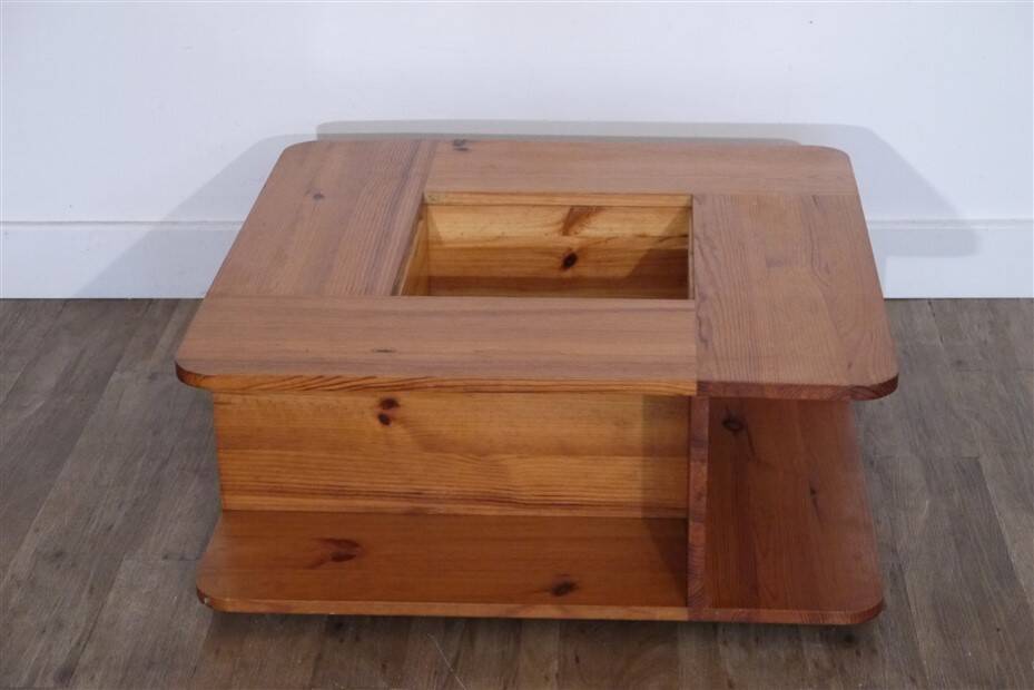 Vintage wooden coffee table 1970