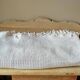 Bedspread in woven white cotton, double bed